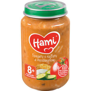 Hami Špagety s rajčaty a mozzarellou 200g 8M+