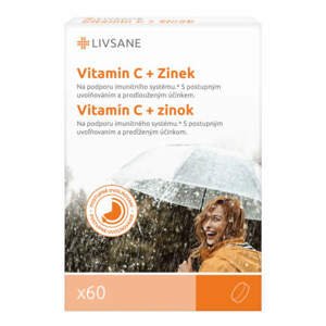 LIVSANE Vitamin C + Zinek vysoká dávka 60ks - II. jakost