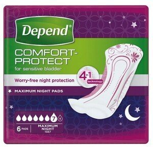 Depend Pads Maximum Night inkontinenční vložky ženy 6 ks - II. jakost