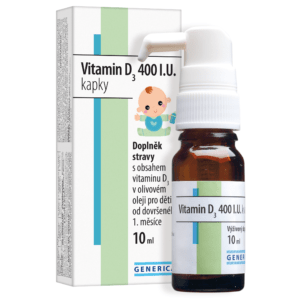 Vitamin D3 400 I.U. kapky 10 ml Generica - II. jakost
