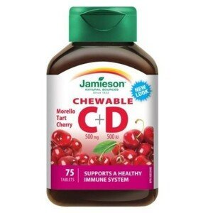 JAMIESON Vitamíny C a D3 třešeň cucací tbl.75 - II. jakost