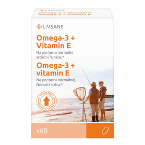 LIVSANE Omega 3 + Vitamin E vysoká dávka 60ks - II. jakost