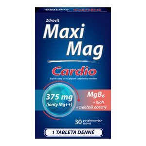 MaxiMag Cardio 375mg Mg+B6+hloh+srdečník 30 tablet
