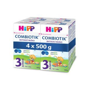 HiPP MLÉKO HiPP 3 JUNIOR Combiotik 4x500g