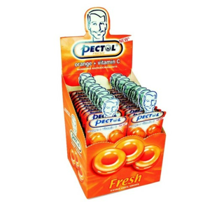 Pectol pomerančový drops s vit.C box 24 blistrů - II. jakost