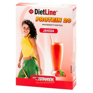 DietLine Protein 20 Koktejl Jahoda 3 sáčky - II. jakost
