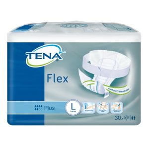 TENA Flex Plus Large - Inkontinenční kalhotky s páskem na suchý zip (30ks) - II. jakost