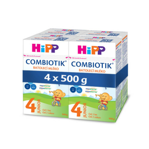 HiPP MLÉKO HiPP 4 JUNIOR Combiotik 4x500g - II. jakost