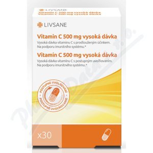 LIVSANE Vitamin C 500mg vysoká dávka cps.30