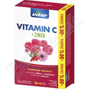 VITAR Vitamin C+zinek+echinacea+šípek tbl.30+15