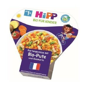HiPP Dětské Těstoviny BIO Zelenina s krůtím masem 250g - II. jakost