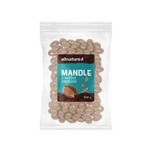Allnature Mandle v mléčné čokoládě 500g