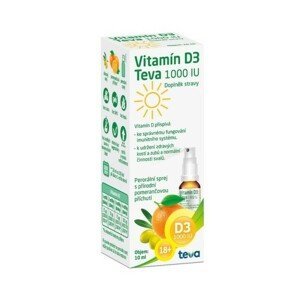 Vitamín D3 Teva 1000IU sprej 10ml