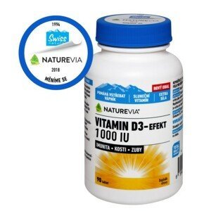NatureVia Vitamin D3-Efekt 1000 IU tbl.90 - II. jakost