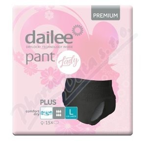 Dailee Pant Premium Lady Black PLUS inkontinenční kalhotky vel.L 15ks