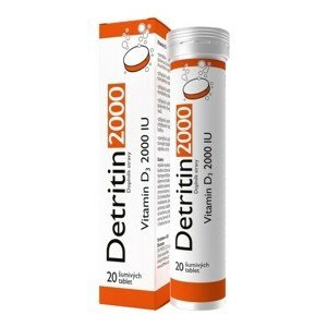 Detritin 2000 IU Vitamin D3 20 šumivých tablet - II. jakost