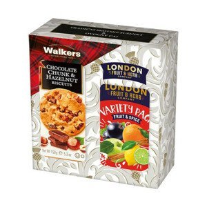 Friut Spice ovocné čaje a sušenky Walkers dárkové balení
