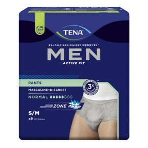 Tena Men Pants Normal Grey S/M kalhotky absorpční natahovací