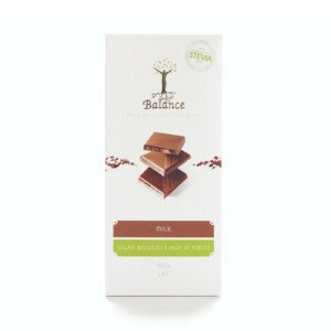 Čokoláda Balance STEVIA mléčná bez přidaného cukru 85g