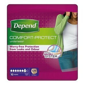 Depend Normal inkontinenční kalhotky ženy vel.S/M 10 ks - balení 2 ks