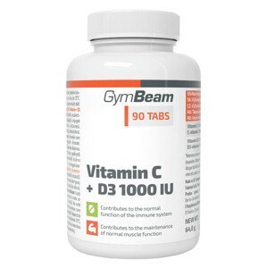 GymBeam Vitamín C+D3 1000IU 90 tablet