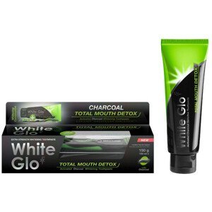 White Glo bělící zubní pasta Total Detox Charcoal + zubní kartáček 150 g