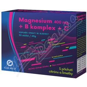 Galmed Magnesium 400 mg + B komplex + C sáčky 30 ks