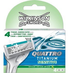 Wilkinson Sword Quattro Titanium Sensitive - Náhradní hlavice 4 ks