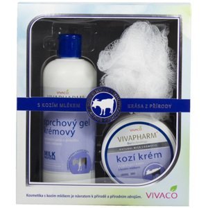 Vivaco DÁRKOVÁ KAZETA KOZA - sprchový gel 400ml + zvláčňující krém na obličej a tělo 250ml + dárek 3 ks