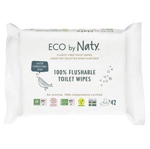 Eco by Naty Vlhčené splachovatelné ubrousky bez vůně 42 ks