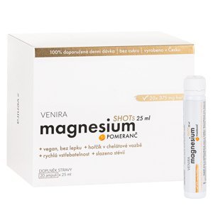 Venira Magnesium shots, příchuť pomeranč 20 x 25 ml