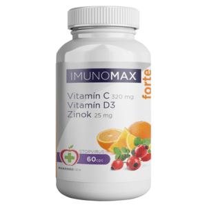 Medikapharm Imunomax FORTE vitamín C + D + Zinek 60 kapslí
