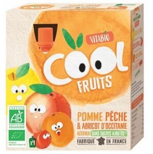 Vitabio Ovocné BIO kapsičky Cool Fruits jablko, broskev, meruňka a acerola 4 x 90 g