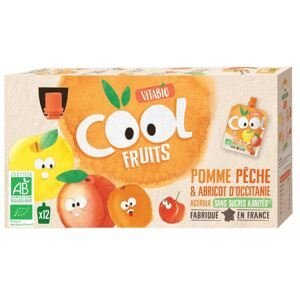 Vitabio Ovocné BIO kapsičky Cool Fruits jablko, broskev, meruňka a acerola 12 x 90 g