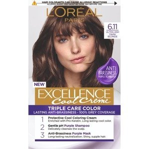 L'Oréal Paris Excellence Cool Creme 6.11 Ultra popelavá tmavá blond Permanentní barva