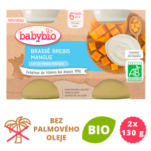 Babybio Brassé z ovčího mléka mango 2 x 130 g