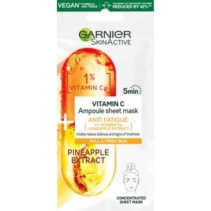 Garnier Skin Naturals síla ampulí v textilní masce s vitamínem C a extraktem z ananasu 15 g