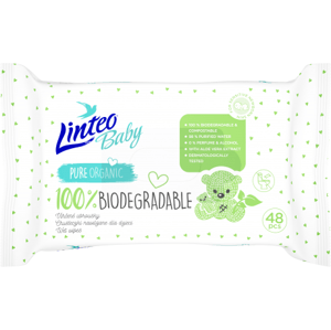 Linteo Baby Biodegradable Vlhčené ubrousky 48 ks