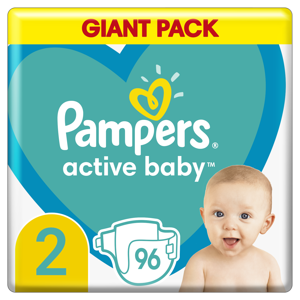 Pampers Active Baby plenky vel. 2, 4-8 kg, 96 ks