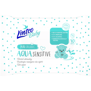 Linteo Baby Vlhčené ubrousky Aqua Sensitive 10 ks