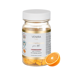 Venira kids Multivitamin pro děti pomeranč kostičky 120 tablet
