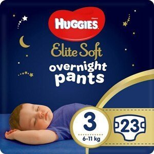 Huggies Elite Soft Pants OVN 3 Plenkové kalhotky 6-11 kg 23 ks
