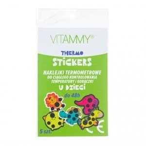 Vitammy Thermo stickers Nálepky s teploměrem na nepřetržité měření teploty 5 ks