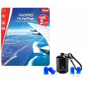 Haspro Fly Rodinné balení S/M špunty do uší na cestování 2 x 2 ks