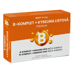 MOVit Energy B-Komplet + Kyselina listová PREMIUM 30 tablet