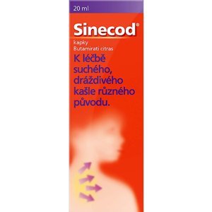 Sinecod 5mg/ml, kapky pro děti proti suchému kašli 20 ml