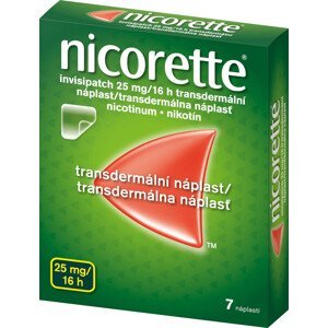 Nicorette ® invisipatch 25 mg/16 h, transdermální náplast 7 ks