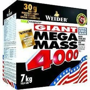 Weider Giant Mega Mass 4000, Gainer, , Jahoda 7000 g