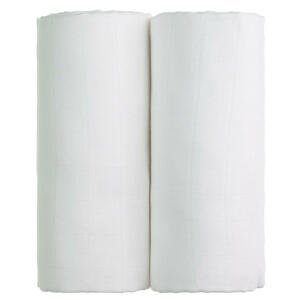 T-Tomi Látkové TETRA osušky, bílá, 100 x 90 cm, 2 ks