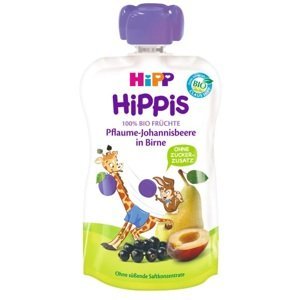 HiPP BIO Hippis 100% ovoce Hruška-Černý rybíz-Švestka 100 g
